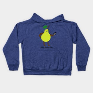 Body Building Pear Funny  Art Print Kids Hoodie